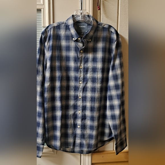 Bonobos Other - Mens Bonobos Shirt M Standard Fit  Button Down Plaid Blue Lightweight Cotton